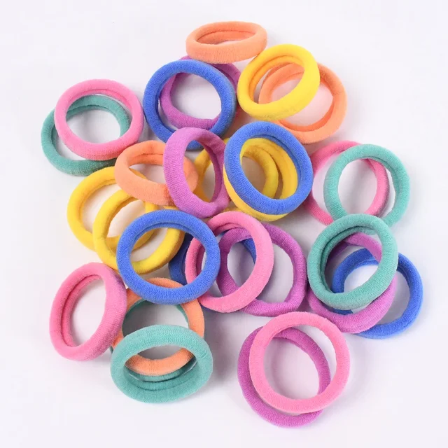 Mini Hair Ties – Colourful 30 Pcs Set for Kids | Calm & Curl