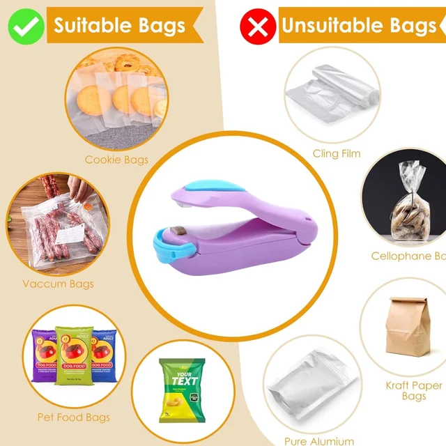 Mini Heat Sealer – Portable Food Bag Sealing Machine | XcelCraft