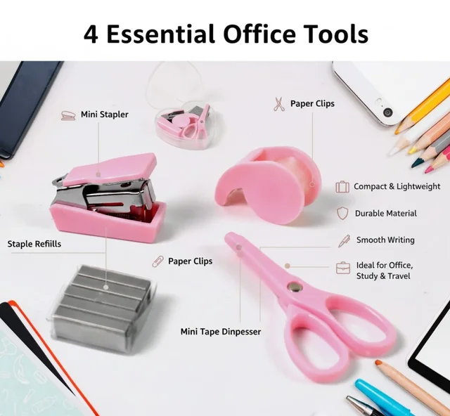 Mini Office Stationery Set – Compact Desk Essentials | VoltDesk