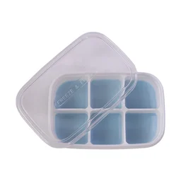 Mini Plastic Ice Tray for Freezer, Six Cavity Compact Design for Home
