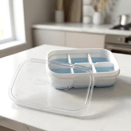 Mini Plastic Ice Tray for Freezer, Six Cavity Compact Design for Home