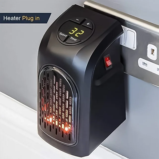 Mini Plug-in Heater – 400W Portable Wall Heater for Home |