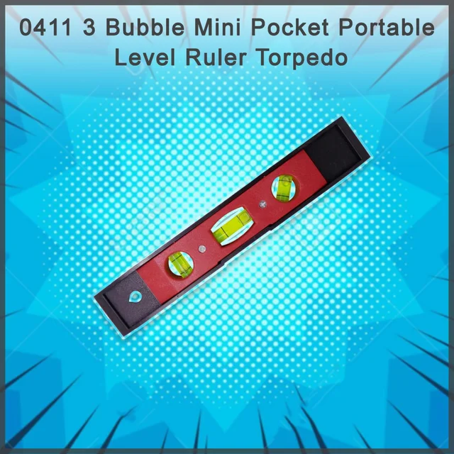 Mini Pocket Level – 3 Bubble Magnetic Torpedo Ruler | BoltForce