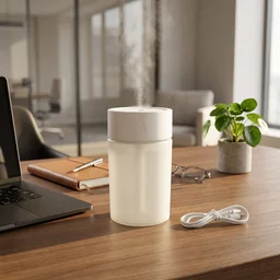 Mini Portable USB Humidifier Cool Mist Desktop Air Diffuser with Li...