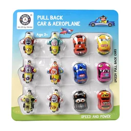 Mini Pull Back Car Toy Set – 12-Piece Vehicle Collection | Aditi