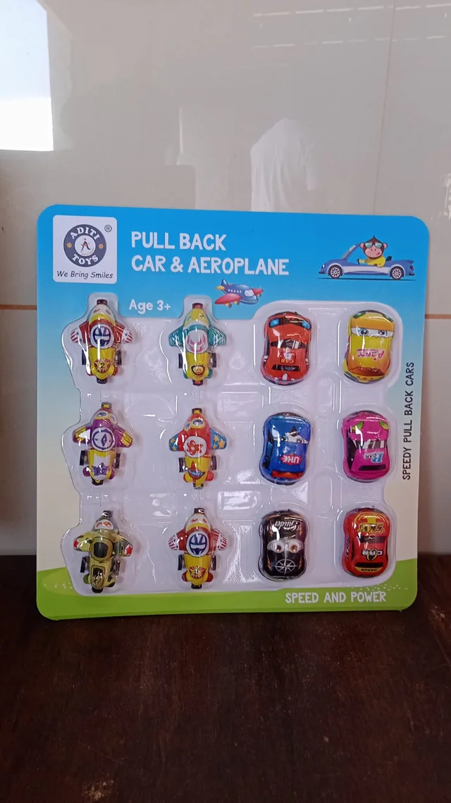 Mini Pull Back Car Toy Set – 12-Piece Vehicle Collection | Aditi
