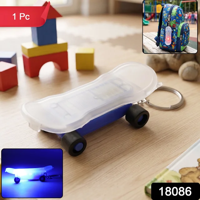 Mini Skateboard LED Keychain – Light-Up Fun Accessory for Keys and Bags