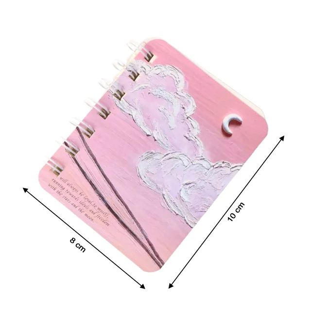 Mini Spiral Bound Pocket Notebook – Compact Artistic Writing Diary