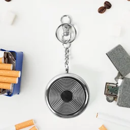 Mini Stainless Steel Ashtray – Portable with Secure Lid for Travel