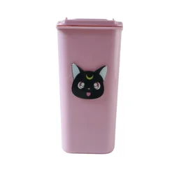 Mini Trash Can Pen Stand – Cute Desk Organizer with Lid