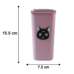 Mini Trash Can Pen Stand – Cute Desk Organizer with Lid