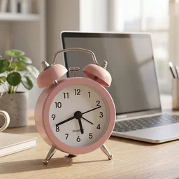 Mini Twin Bell Analog Alarm Clock Vintage Table Desk Loud Ringer (1 Pc)