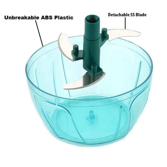 Mini Vegetable Chopper – 550ml, 3 Blades for Quick Prep | Bathora