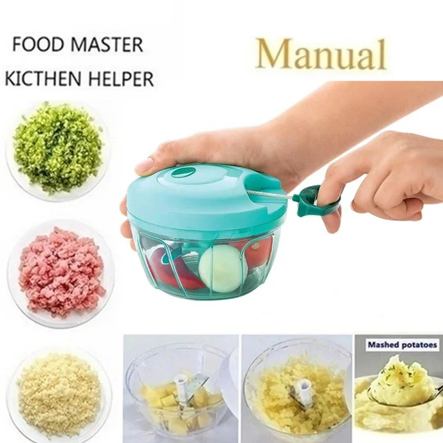 Mini Vegetable Chopper – 550ml, 3 Blades for Quick Prep | Bathora