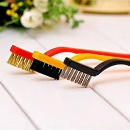 Mini Wire Brush Set – 3 Pc Brass, Nylon, Steel | Velvet Wipe