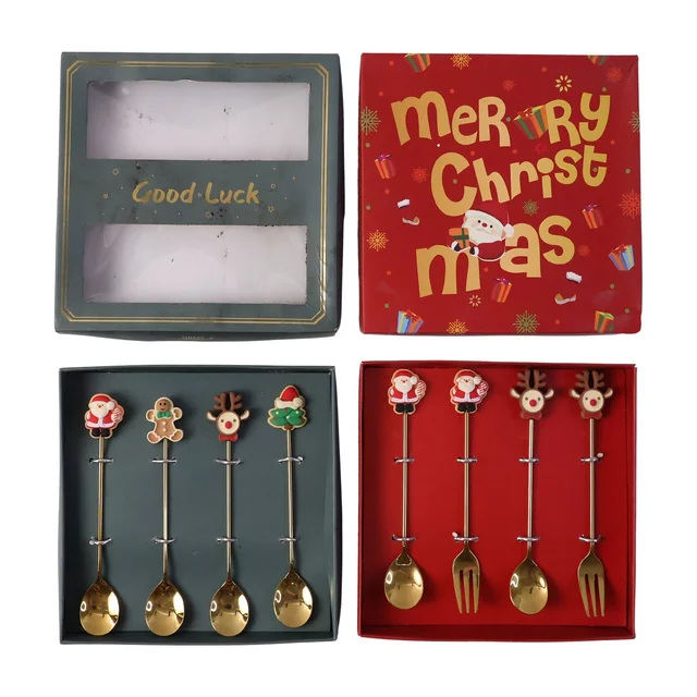 Mix Golden Cartoon Spoon Set – Stylish & Durable Tableware