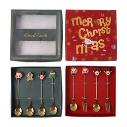 Mix Golden Cartoon Spoon Set – Stylish & Durable Tableware