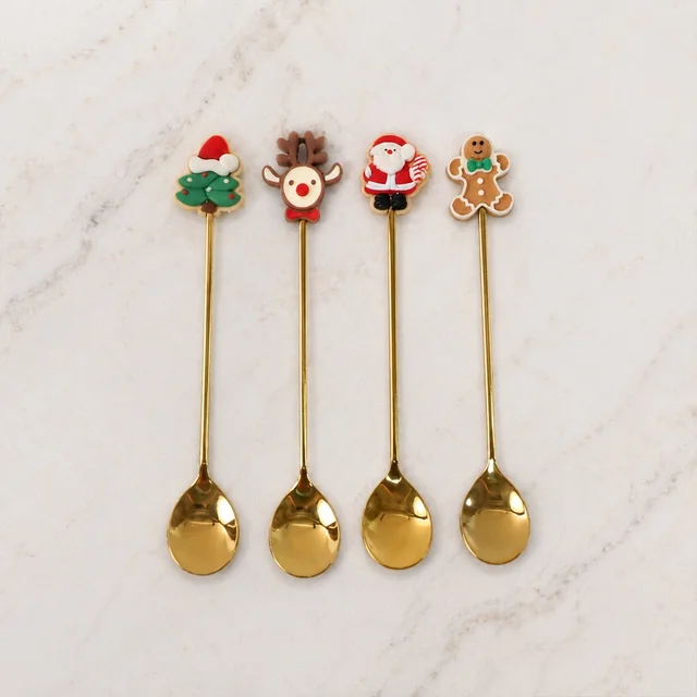 Mix Golden Cartoon Spoon Set – Stylish & Durable Tableware