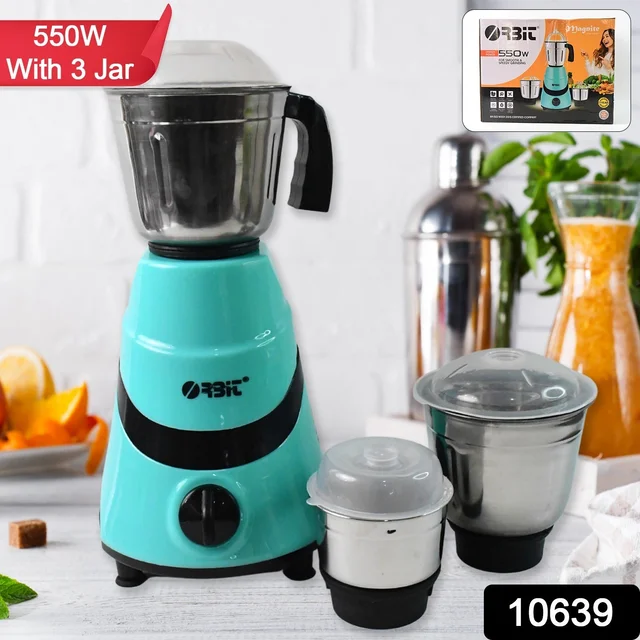 Mixer Grinder 550W with 3 Stainless Steel Jars – Powerful & Durable