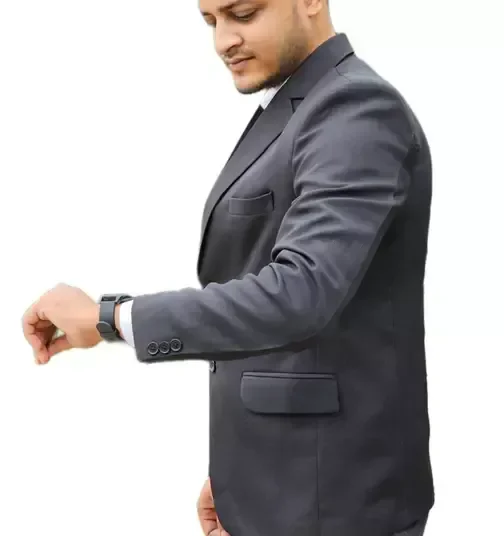 Men Black Solid Single Breasted casual, Formal, Party , festive & Wedding Blazers MO - M