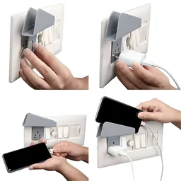 Mobile Phone Charging Stand – Secure Plastic Holder (2 Pc)
