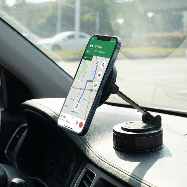 Mobile Phone Holder Stand – 360° Adjustable Magnetic Car & Desk Mount