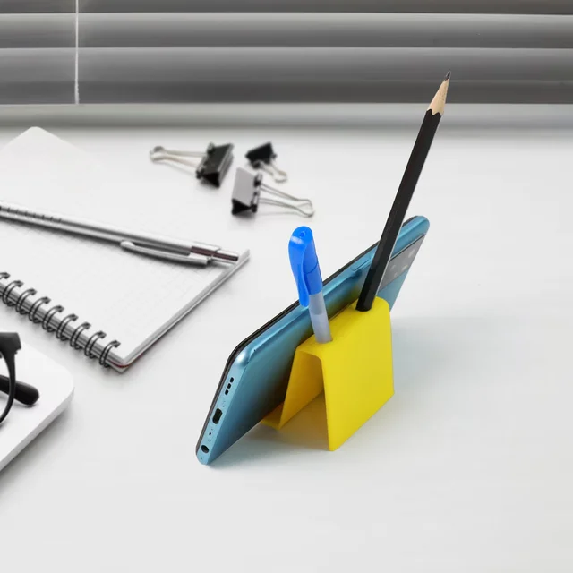 Mobile Phone Stand with Pen Holder – Compact & Multifunctional