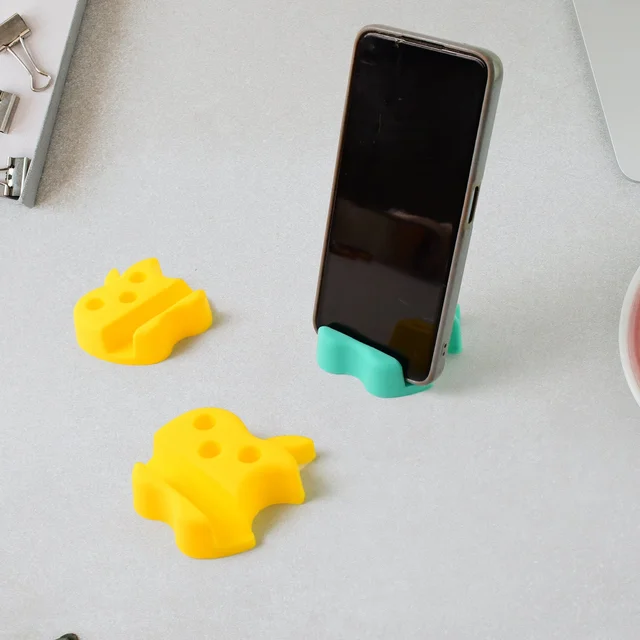 Mobile Stand with Pen Holder – Apple-Shaped Desk Organizer 3 Pc