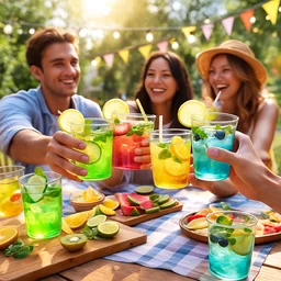 Mojito Glass Set – Durable 300ml Reusable Plastic Glasses Set of 6