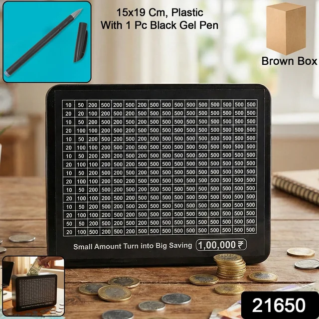 Money Saving Challenge Board – Reusable 15 × 19 cm with Pen