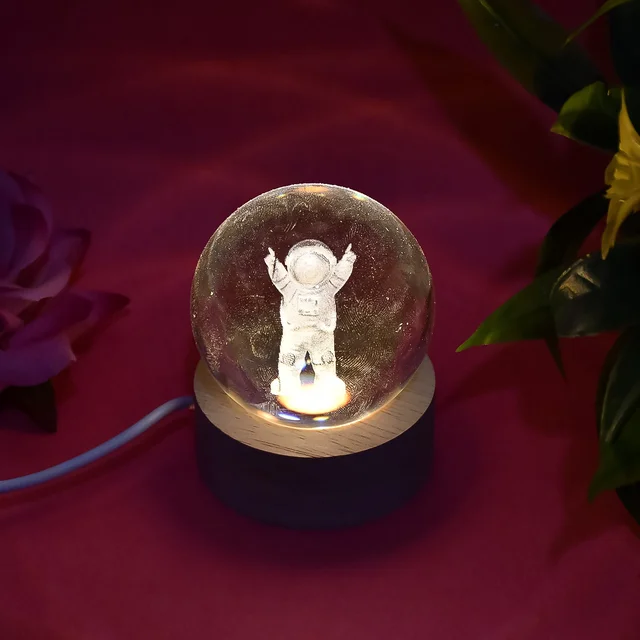 Moon Crystal Ball Lamp – 3D Night Light for Bedroom | Indo Glow