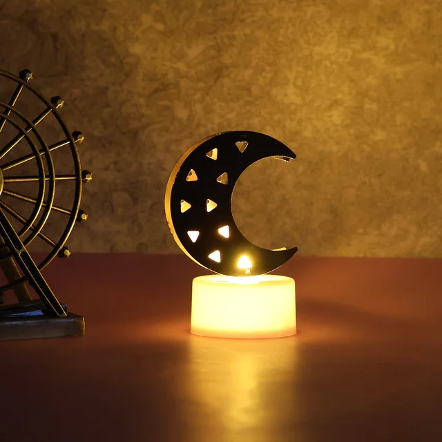 Moon Shaped Flameless LED Candles – Cozy Ambient Glow, Set of 4