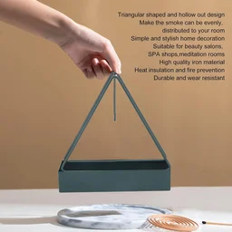Mosquito Coil Holder – Triangular Iron Design | Velvet Wellness