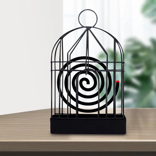 Mosquito Coil Holder – Vintage Iron Birdcage Design