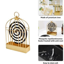 Mosquito Coil Holder – Vintage Iron Birdcage Design