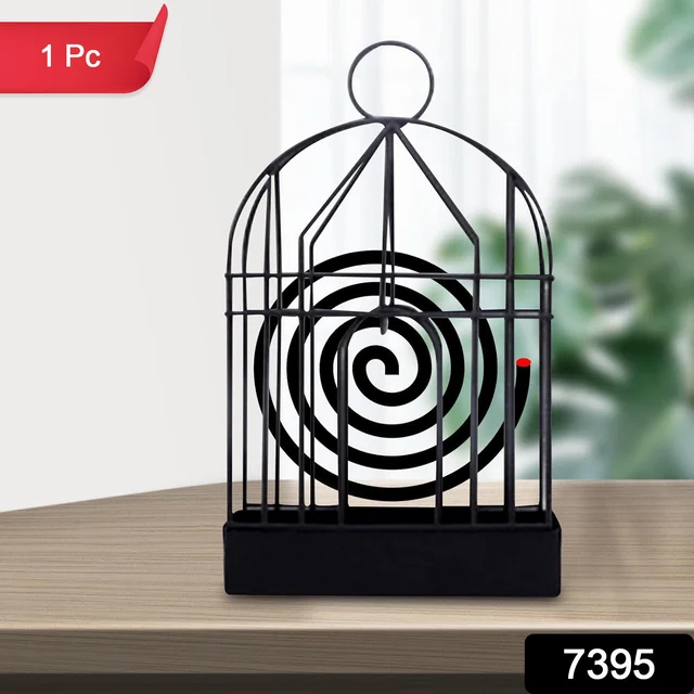 Mosquito Coil Holder – Vintage Iron Birdcage Design
