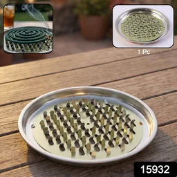 Mosquito Coil Stand – Durable Round Metal Holder with Ash Tray