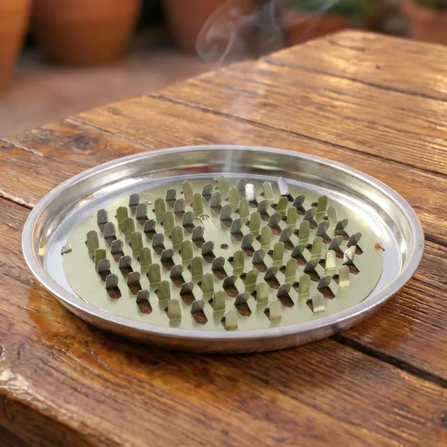 Mosquito Coil Stand – Durable Round Metal Holder with Ash Tray