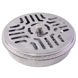 Mosquito Coil Stand – Stainless Steel Safe Burner with Vent Lid