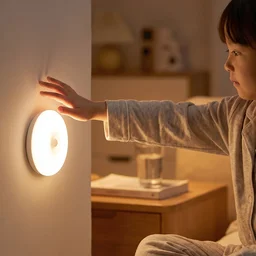 Motion Sensor LED Light, Rechargeable Wireless Night Light with PIR Sensor (1 Set)