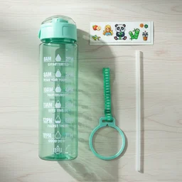 Motivational Water Bottle – 900ML with Time Marker & Flip Lid