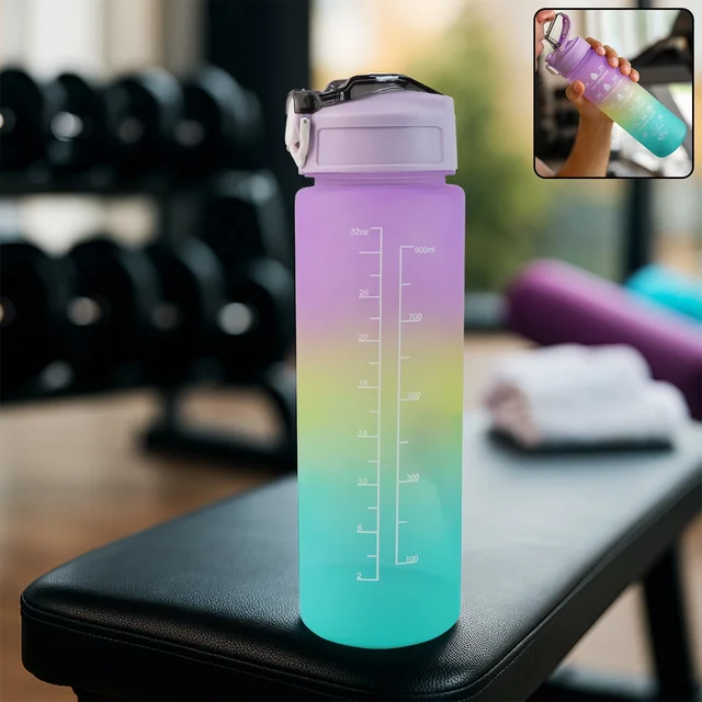 Motivational Water Bottle with Straw & Time Marker | Hydrozilla