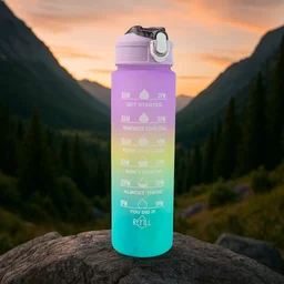 Motivational Water Bottle with Straw & Time Marker | Hydrozilla