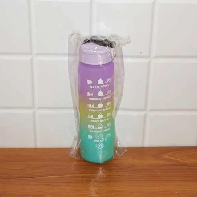 Motivational Water Bottle with Straw & Time Marker | Hydrozilla