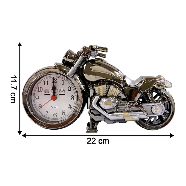 Motorcycle Alarm Clock – Stylish Analog Table Clock for Home Decor