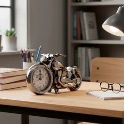 Motorcycle Alarm Clock – Stylish Analog Table Clock for Home Decor