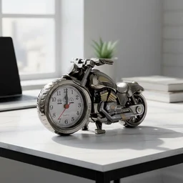 Motorcycle Alarm Clock – Stylish Analog Table Clock for Home Decor
