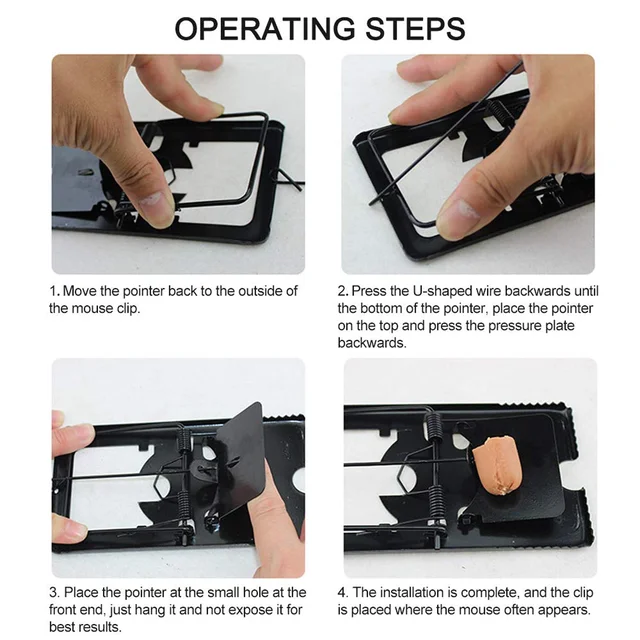 Mouse Trap – Reusable Metal Rodent Catcher for Quick Control (2 Pc)