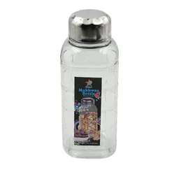 Mukhwas Bottle – Transparent Plastic with Steel Cap | Velvet Wheels