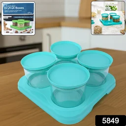 Mukhwas Dani Set – Airtight 4 Pc Jars with Stylish Tray | Organivo